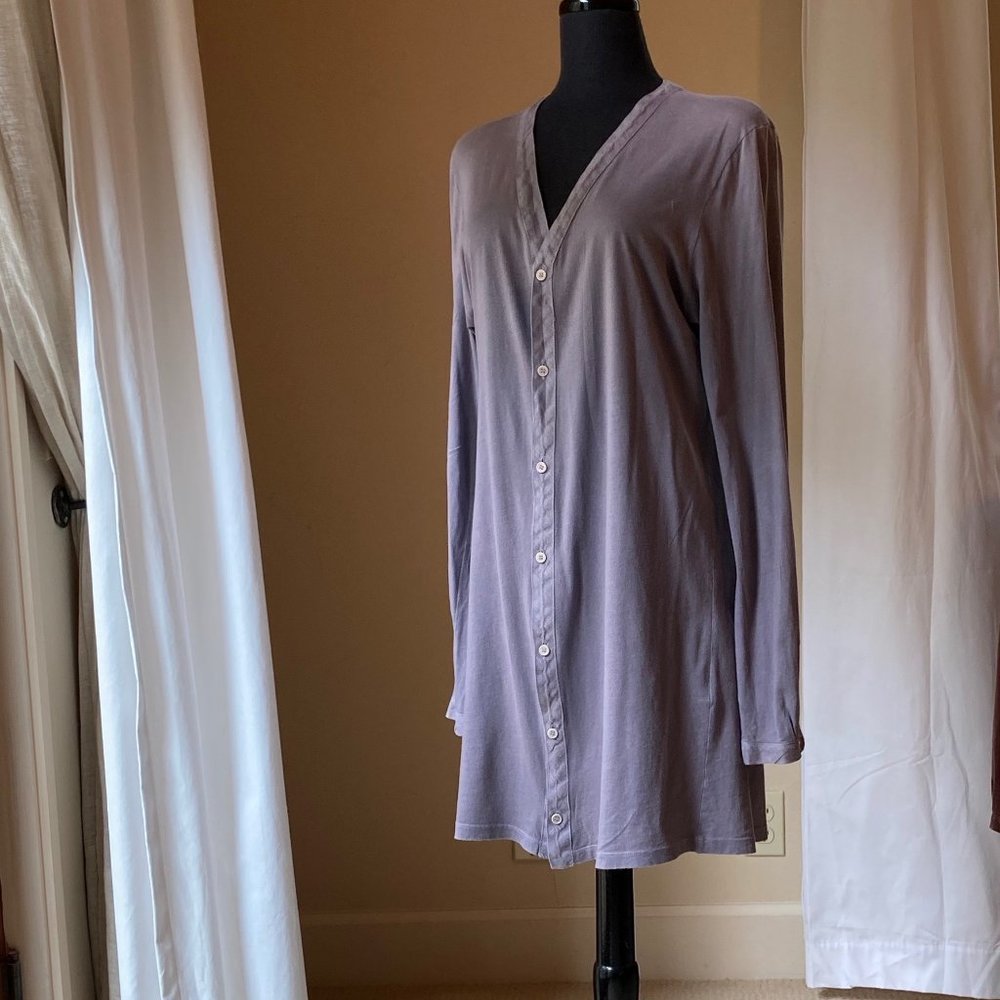 Earth by CP Shades. Button Down Shirt Cardigan. Organic Cotton/Linen. USA